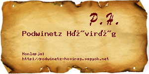 Podwinetz Hóvirág névjegykártya